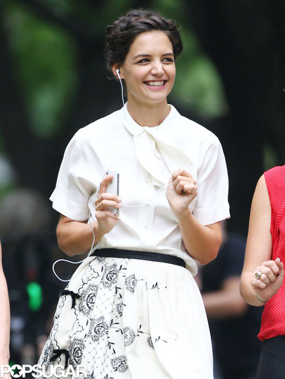 Katie Holmes got her groove on while filming for her new movie, Miss Meadows, in Ohio.
Katie Holmes got her groove on while filming for her new movie, Miss Meadows, in Ohio.