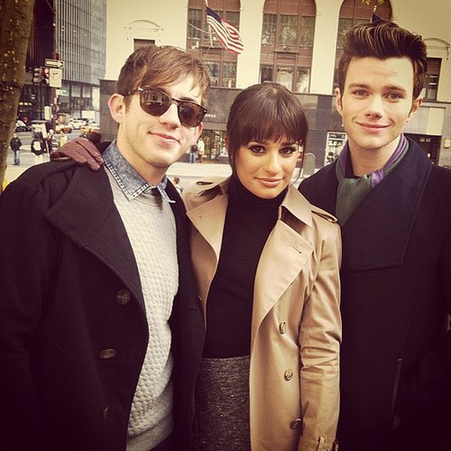 Lea Michele and Chris Colfer were visited by Kevin McHale while shooting Glee on location in NYC.
Source: Instagram user msleamichele
Lea Michele and Chris Colfer were visited by Kevin McHale while shooting Glee on location in NYC.
Source: Instagram user msleamichele