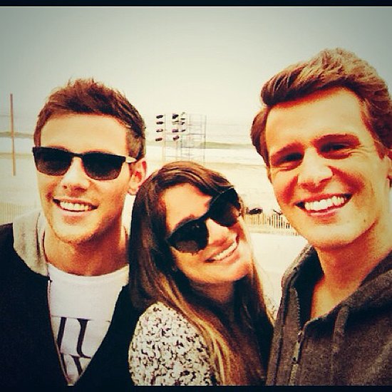 Lea Michele shared this photo of herself with her "two favorite boys," Cory Monteith and Jonathan Groff.
Source: Instagram user msleamichele
Lea Michele shared this photo of herself with her "two favorite boys," Cory Monteith and Jonathan Groff.
Source: Instagram user msleamichele