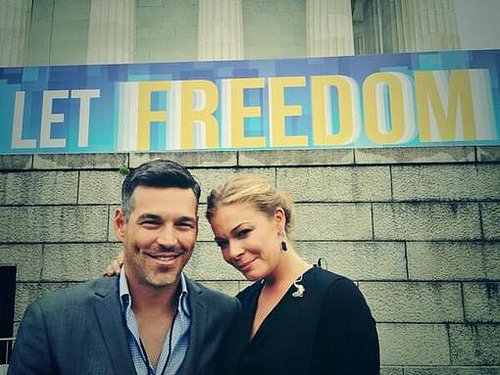 LeAnn Rimes shared this photo of herself and husband Eddie Cibrian after singing at the 50th anniversary of the March on Washington.
Source: Twitter user leannrimes
LeAnn Rimes shared this photo of herself and husband Eddie Cibrian after singing at the 50th anniversary of the March on Washington.
Source: Twitter user leannrimes