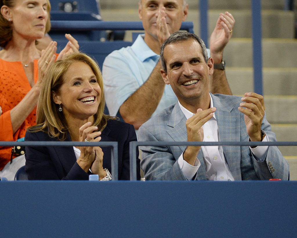 Katie Couric and her boyfriend, John Molner, took in a mens match.
Katie Couric and her boyfriend, John Molner, took in a mens match.