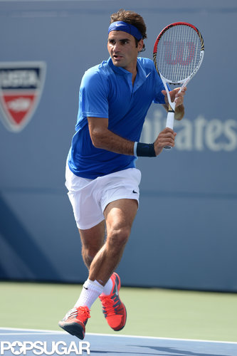 Roger Federer stayed cool on the court.
Roger Federer stayed cool on the court.
