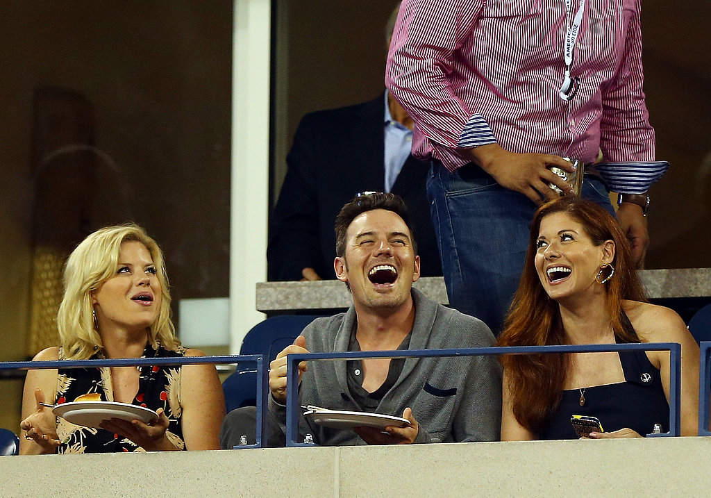 It was a Smash reunion for Debra Messing and Megan Hilty, who were joined by Megan's boyfriend Brian Gallagher.
It was a Smash reunion for Debra Messing and Megan Hilty, who were joined by Megan's boyfriend Brian Gallagher.