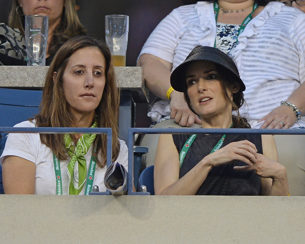 Winona Ryder watched the US Open in NYC.
Winona Ryder watched the US Open in NYC.