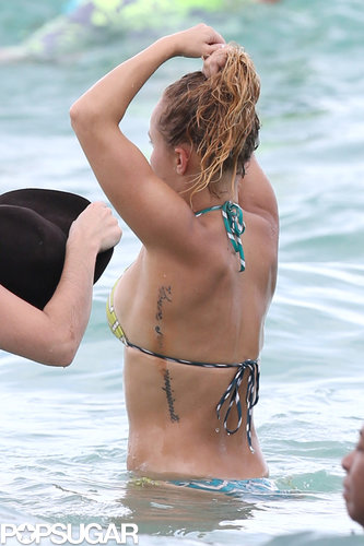 Hayden Panettiere showed signs of getting her tattoo removed.
Hayden Panettiere showed signs of getting her tattoo removed.