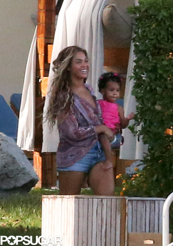 Beyoncé carried Blue Carter as they spent time by the pool with family during a vacation in Miami in July 2013.
Beyoncé carried Blue Carter as they spent time by the pool with family during a vacation in Miami in July 2013.