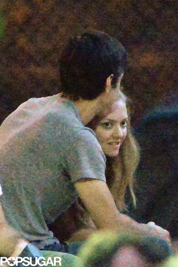 Justin Long planted a kiss on Amanda Seyfried's head.
Justin Long planted a kiss on Amanda Seyfried's head.