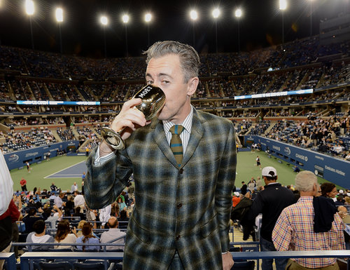 Alan Cumming looked dapper in a plaid suit to indulge in a beverage at the US Open.
Alan Cumming looked dapper in a plaid suit to indulge in a beverage at the US Open.
