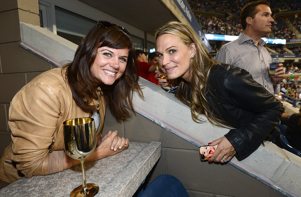 Tiffani Thiessen and Molly Sims caught up while taking in the action at the US Open.
Tiffani Thiessen and Molly Sims caught up while taking in the action at the US Open.