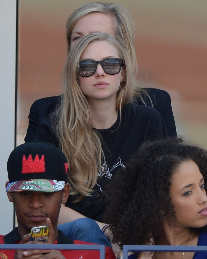 Amanda Seyfried concentrated on the court.
Amanda Seyfried concentrated on the court.