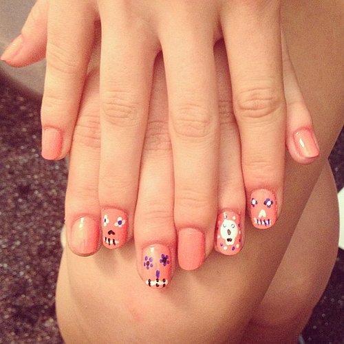 We love these Day of the Dead-inspired nails by Essie from Rebecca Minkoff's show.
We love these Day of the Dead-inspired nails by Essie from Rebecca Minkoff's show.