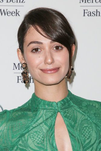 Emmy Rossum at Monique Lhuillier Spring 2014.
Emmy Rossum at Monique Lhuillier Spring 2014.