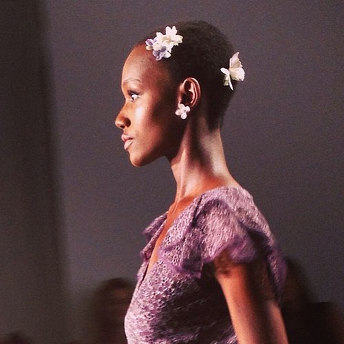 Zac Posen didn't leave short-haired model Herieth Paul out. She wore flowers in her hair just like the other catwalkers.
Zac Posen didn't leave short-haired model Herieth Paul out. She wore flowers in her hair just like the other catwalkers.