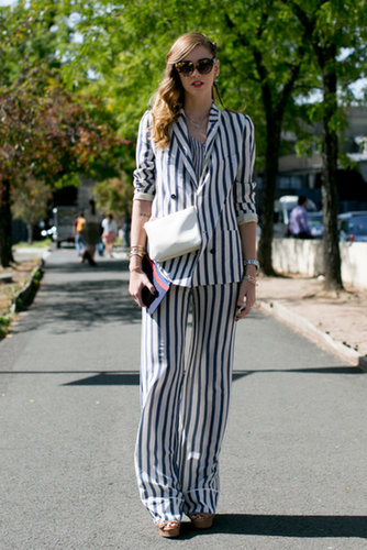 Pinstripes this chic weren't made for Wall Street.
Pinstripes this chic weren't made for Wall Street.