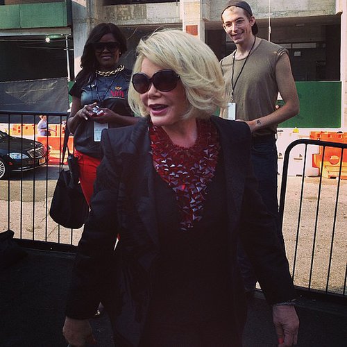Look who we spotted strolling through the backstage area: Joan Rivers!
Look who we spotted strolling through the backstage area: Joan Rivers!