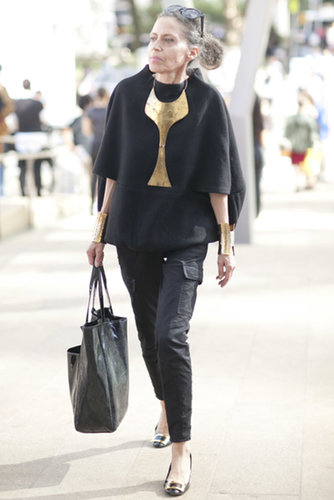 Check out the statement jewels on this all-black look.
Check out the statement jewels on this all-black look.