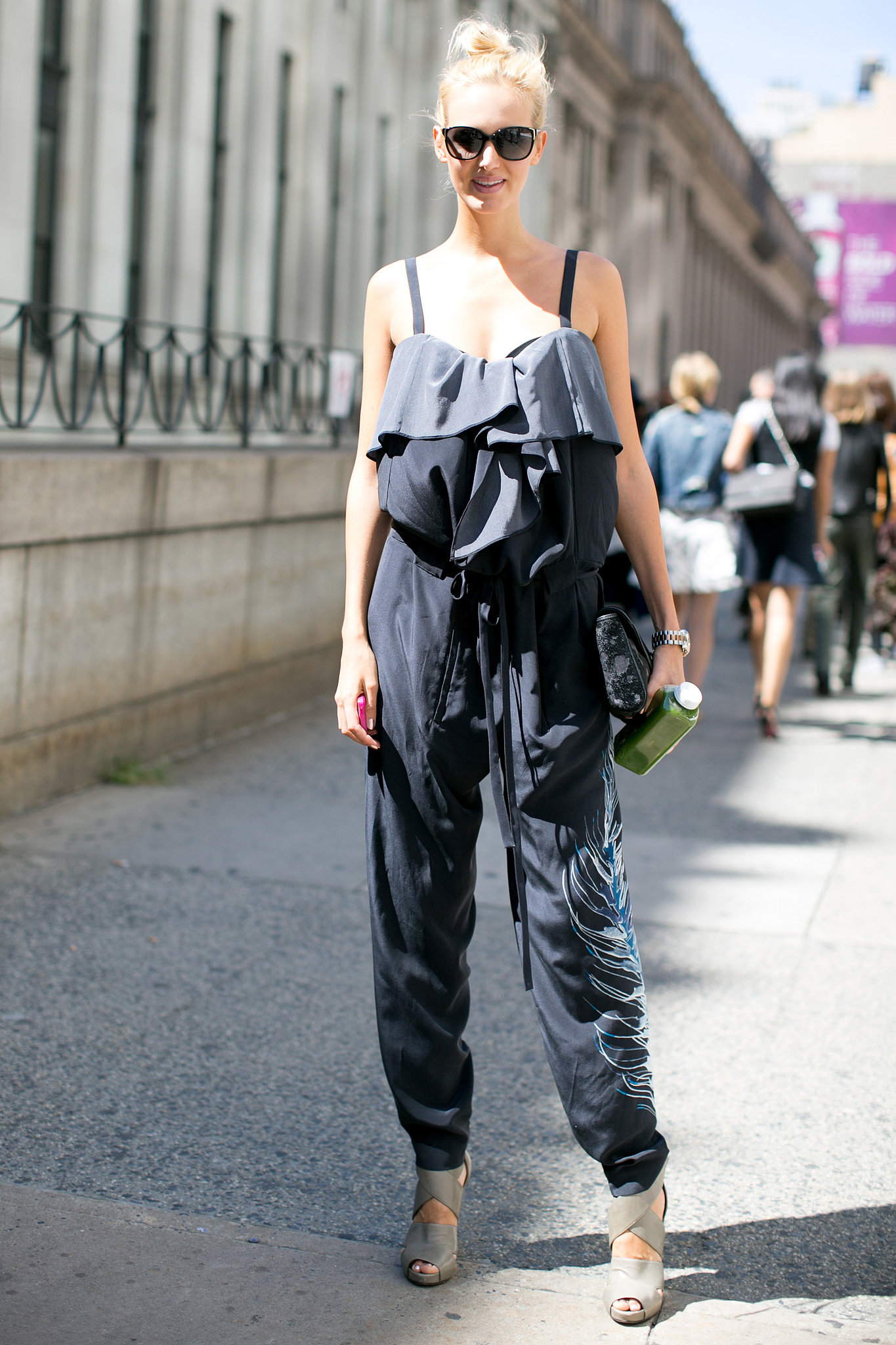 A great jumpsuit and equally awesome heels. 
