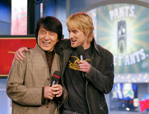 Owen Wilson joked around with Jackie Chan on a 2003 episode of TRL.
Owen Wilson joked around with Jackie Chan on a 2003 episode of TRL.