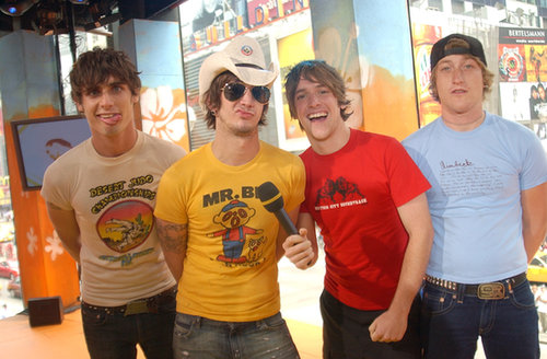 The All-American Rejects stopped by TRL in 2003.
The All-American Rejects stopped by TRL in 2003.