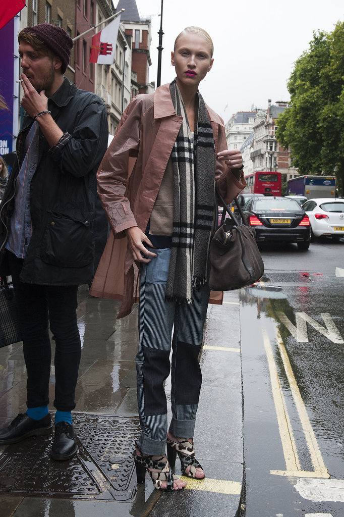We're all about those patchwork pants.
We're all about those patchwork pants.