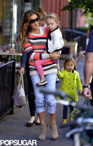 Sarah Jessica Parker Mixes Babies, Broadway, and Manolo Blahnik in the Big Apple Sarah Jessica Parker Mixes Babies, Broadway, and Manolo Blahnik in the Big Apple