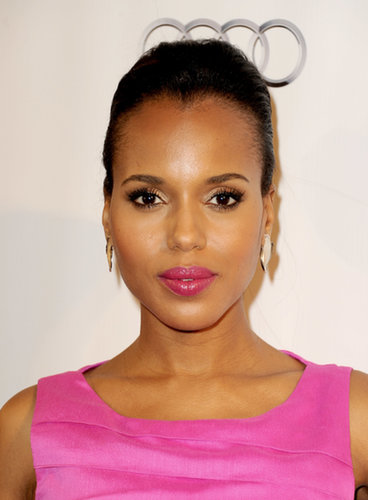 At a celebration of the 65th Emmy Award nominees, Kerry Washington paired her lipstick to her dress and swept her hair up in a sexy updo.
At a celebration of the 65th Emmy Award nominees, Kerry Washington paired her lipstick to her dress and swept her hair up in a sexy updo.