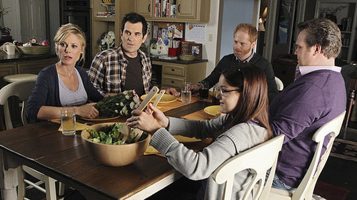 The show: Modern Family
The date: Cook for family dinner
We can't all laugh with Phil, Cam, or Gloria over dinner once a week (sad face), but we bet your families are just as cool. Cook up a meal together, and invite both your parents and siblings over for a good time. (And if you're not that serious, substitute family for friends!)
The show: Modern Family
The date: Cook for family dinner
We can't all laugh with Phil, Cam, or Gloria over dinner once a week (sad face), but we bet your families are just as cool. Cook up a meal together, and invite both your parents and siblings over for a good time. (And if you're not that serious, substitute family for friends!)