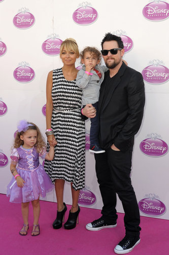 Nicole Richie and Joel Madden spent a fun family day with their little ones, Harlow and Sparrow, at a Disney event in London during October 2011.
Nicole Richie and Joel Madden spent a fun family day with their little ones, Harlow and Sparrow, at a Disney event in London during October 2011.