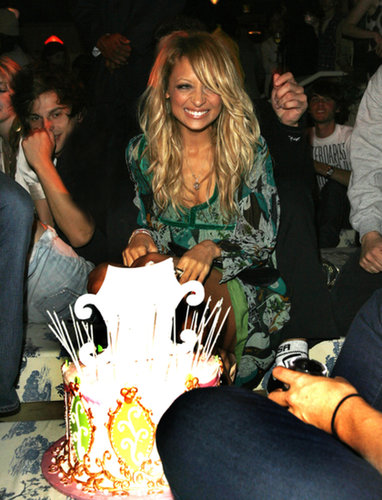 Nicole Richie was surprised with a birthday cake of her own during a Teen Vogue Young Hollywood party in LA in September 2006.
Nicole Richie was surprised with a birthday cake of her own during a Teen Vogue Young Hollywood party in LA in September 2006.