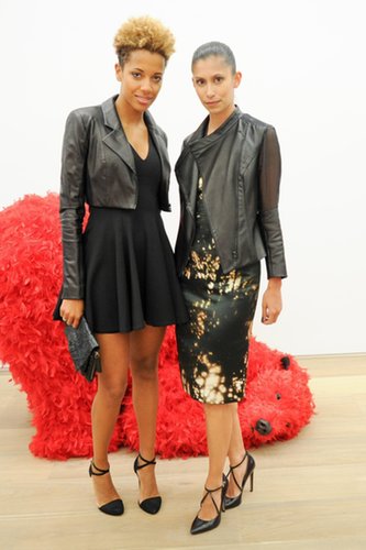 Carly Cushnie and Michelle Ochs worked leather jackets at Galerie Perrotin's Paola Pivi preview.
Carly Cushnie and Michelle Ochs worked leather jackets at Galerie Perrotin's Paola Pivi preview.