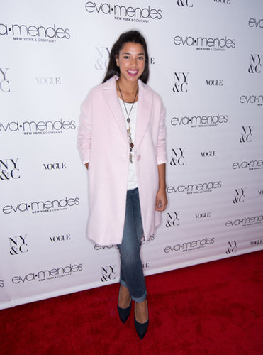 Hannah Bronfman helped Eva Mendes celebrate her New York & Co. collection launch in a pretty pink topper.
Hannah Bronfman helped Eva Mendes celebrate her New York & Co. collection launch in a pretty pink topper.