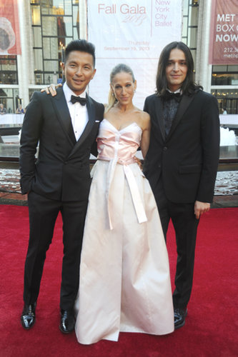 Sarah Jessica Parker joined her dress's designers Prabal Gurung and Olivier Theyskens at the New York City Ballet gala.
Sarah Jessica Parker joined her dress's designers Prabal Gurung and Olivier Theyskens at the New York City Ballet gala.
