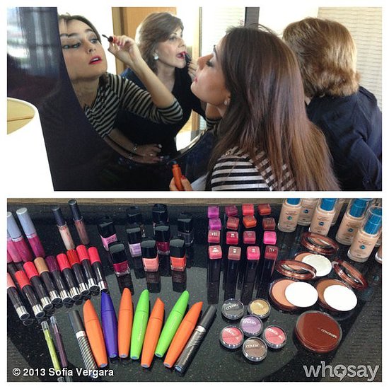 Sofia Vergara showed off her prep station in the CoverGirl suite.
Source: Instagram user sofiavergara
Sofia Vergara showed off her prep station in the CoverGirl suite.
Source: Instagram user sofiavergara
