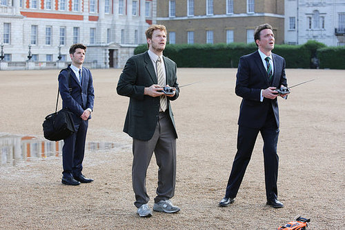 Ben (Adam Scott) and Andy (Chris Pratt) take part in some local pastimes with Lord Edgar Covington (Peter Serafinowicz).
Ben (Adam Scott) and Andy (Chris Pratt) take part in some local pastimes with Lord Edgar Covington (Peter Serafinowicz).