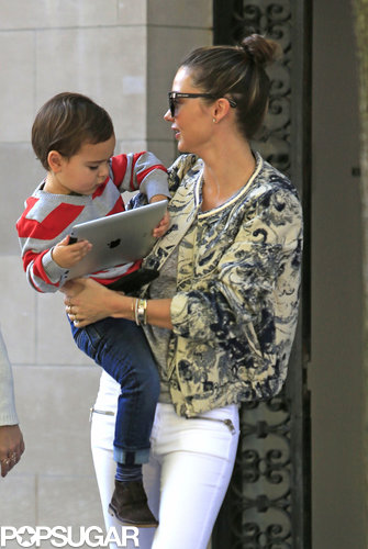 Flynn Bloom played with an iPad.
Flynn Bloom played with an iPad.