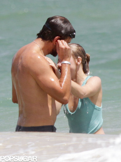 Bradley Cooper and Suki Waterhouse shared an intimate moment in the water.
Bradley Cooper and Suki Waterhouse shared an intimate moment in the water.