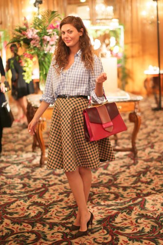 Sara Battaglia showed the love for Alexandre Birman at the designer's Paris Fashion Week presentation.
Sara Battaglia showed the love for Alexandre Birman at the designer's Paris Fashion Week presentation.