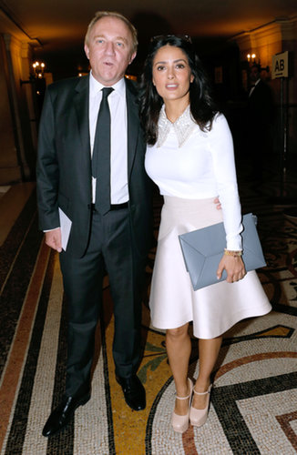 Salma Hayek and Francois-Henri Pinault attended Stella McCartney's show on Monday.
Salma Hayek and Francois-Henri Pinault attended Stella McCartney's show on Monday.