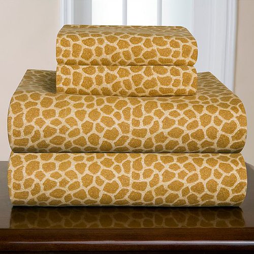Pointehaven Giraffe Flannel Sheet Set Pointehaven Giraffe Flannel Sheet Set