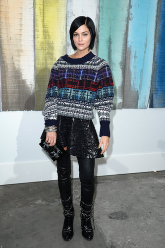 Leigh Lezark kept cozy at Chanel's Spring runway show.
Leigh Lezark kept cozy at Chanel's Spring runway show.
