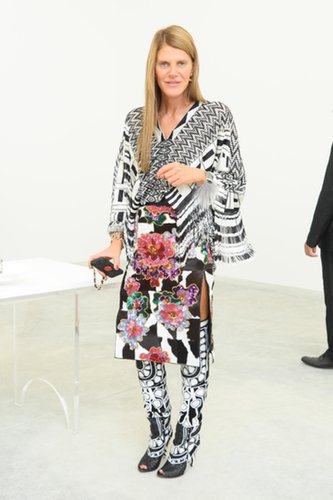 Anna Dello Russo was print-perfect while attending the Paris Fashion Week shows.
Anna Dello Russo was print-perfect while attending the Paris Fashion Week shows.