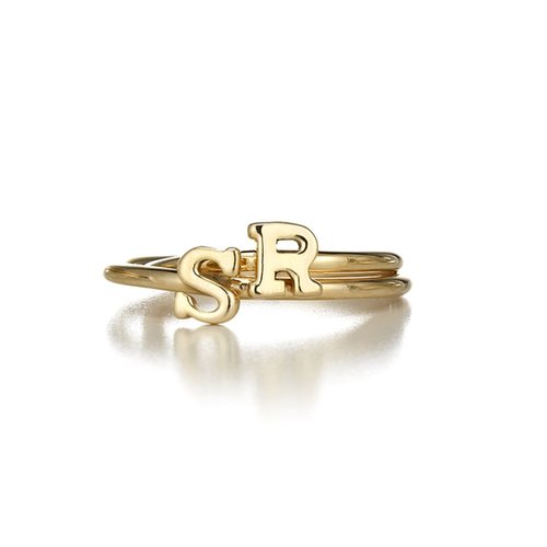 Stackable Shea Initial Ring Stackable Shea Initial Ring