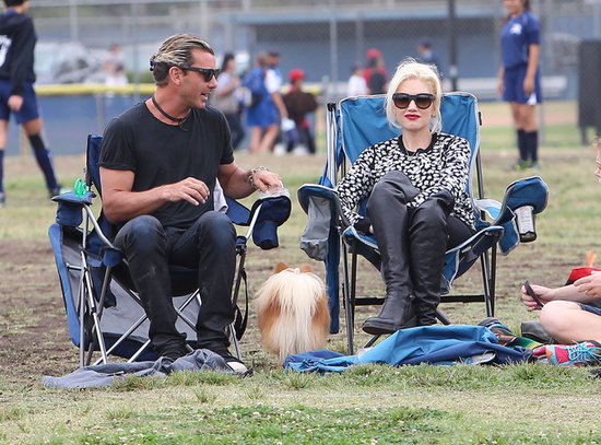 In September 2013, Gavin Rossdale and Gwen Stefani went on soccer parents duty to watch their sons play a game in LA.
In September 2013, Gavin Rossdale and Gwen Stefani went on soccer parents duty to watch their sons play a game in LA.
