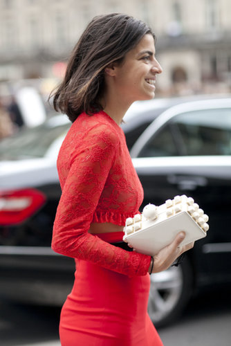 Leandra Medine adds the perfect pop to her all-red ensemble.
Leandra Medine adds the perfect pop to her all-red ensemble.