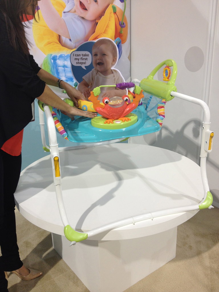 Fisher Price's Smart Stages Bouncer is big, but it starts out as a bouncer and then converts into an early stationery walker that helps kids with their first steps. 
