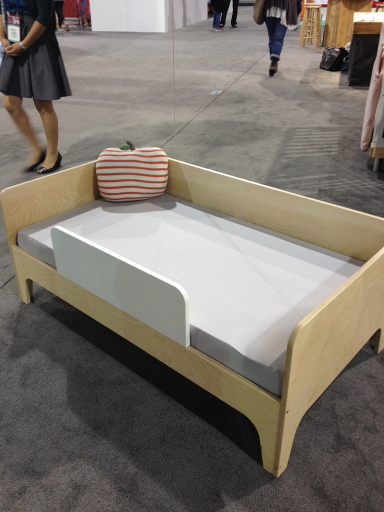 Oeuf's new Perch toddler bed will be available in walnut or birch.
