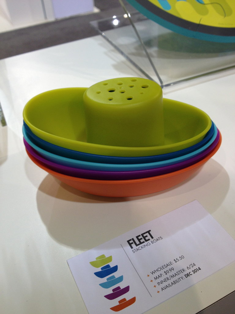 Boon's stackable Fleet boats are perfect for bath time.
