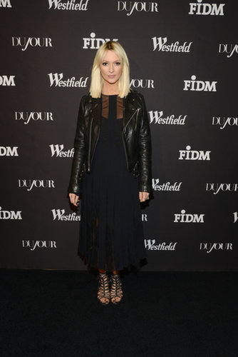 Zanna Roberts Rassi layered black separates at DuJour Magazine's bash.
Zanna Roberts Rassi layered black separates at DuJour Magazine's bash.