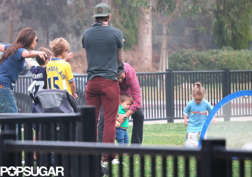 Harper Beckham scored a soccer goal while her parents, David Beckham and Victoria Beckham, watched her play.
Harper Beckham scored a soccer goal while her parents, David Beckham and Victoria Beckham, watched her play.