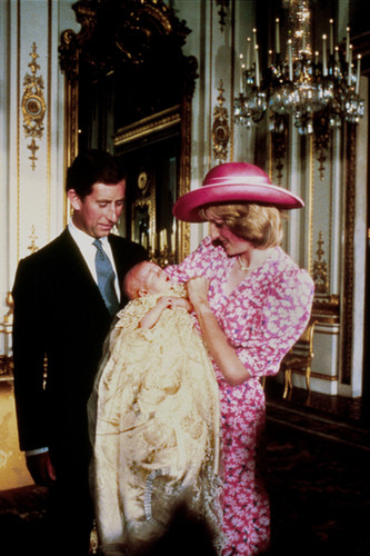 Princess Diana and Prince Charles gave little Prince William the look of love during a Buckingham Palace portrait session after his christening in 1982.
Princess Diana and Prince Charles gave little Prince William the look of love during a Buckingham Palace portrait session after his christening in 1982.